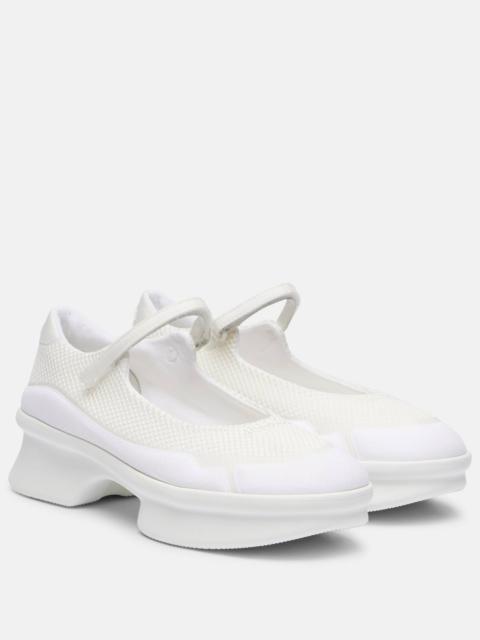 Prada Wavy mesh Mary Jane flats