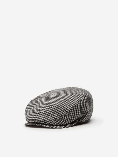 Dolce & Gabbana Wool houndstooth flat cap