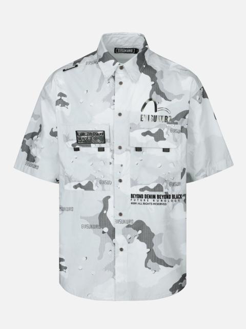 EVISU Camouflage Print Short-sleeved Shirt