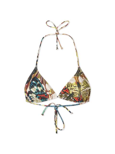 Jean Paul Gaultier Butterfly Print Bikini Top