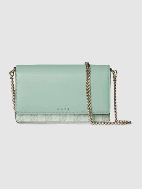 GUCCI GG Emblem chain wallet