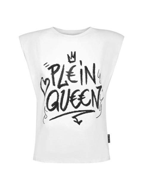 PHILIPP PLEIN Sexy Pure crystals-embellished sleeveless T-shirt