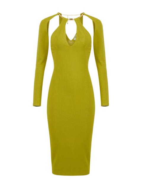 ELISABETTA FRANCHI Women's Jewel Snake Sheath Dress - Sunrise