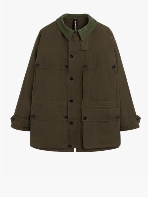 COUNTRY KHAKI BROWN WAXED COTTON COAT