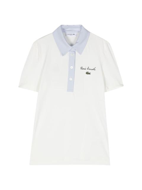 LACOSTE logo-patch polo top