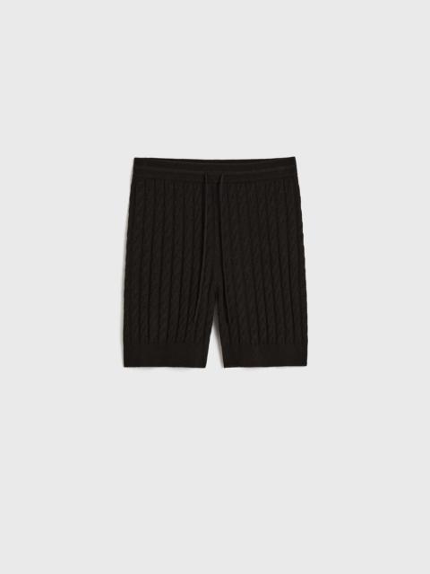 Cable knit shorts espresso