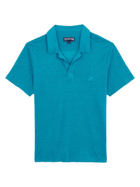 Vilebrequin Men Linen Jersey Polo Shirt Solid