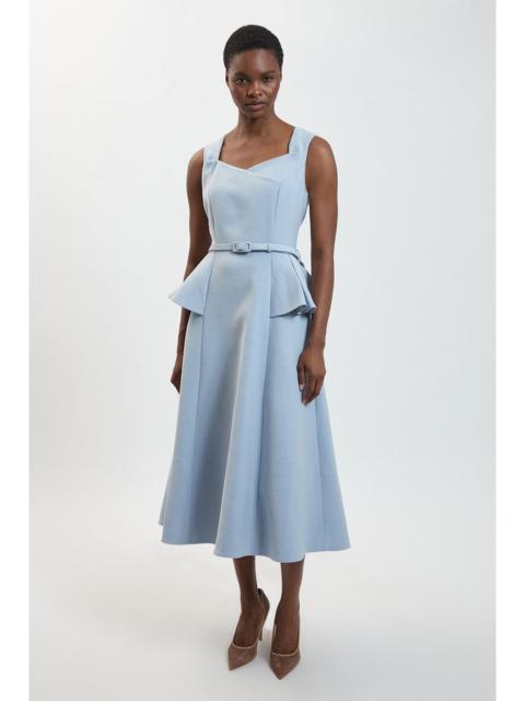 KAREN MILLEN Polished Belted Full Midi Dress