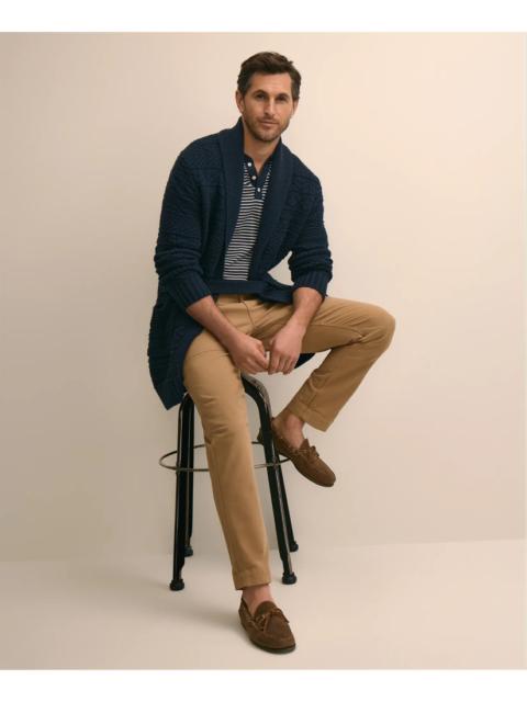 Brooks Brothers Supima® Cotton Jacquard Belted Shawl Cardigan