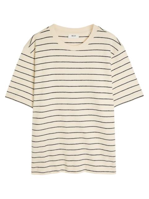 NN07 NN07 Pedro Striped-knit Cotton T-shirt