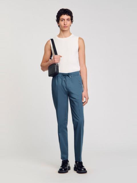 Sandro ELASTICATED STRAIGHT-LEG TROUSERS