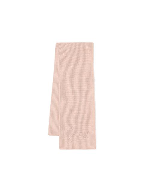GUESS USA embroidered ribbed scarf