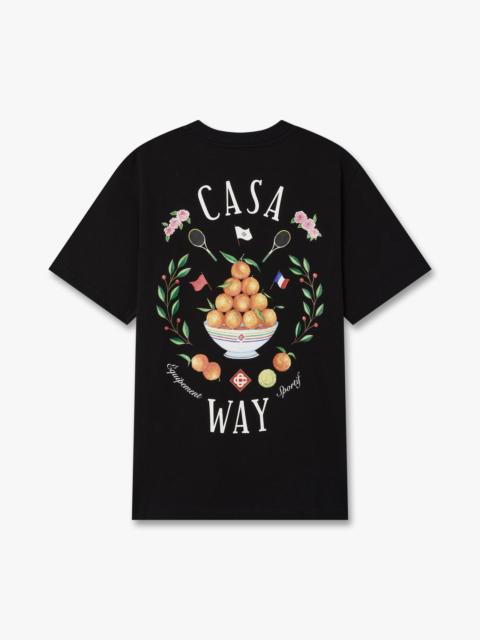 CASABLANCA Black Casaway Short Sleeve T‑Shirt