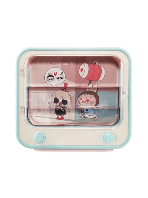 POP MART Pop Mart The Monsters Labubu Catch Me If You Like Me Series TV Set Luminous Display Container