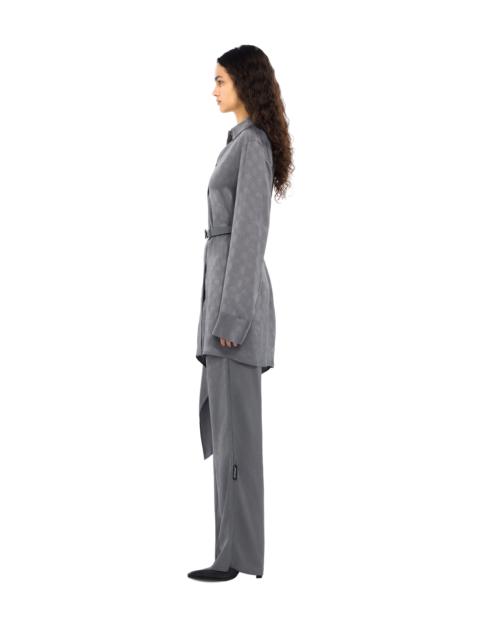 Off-White Monogram Jacquard Asymmetric Shirt Dress