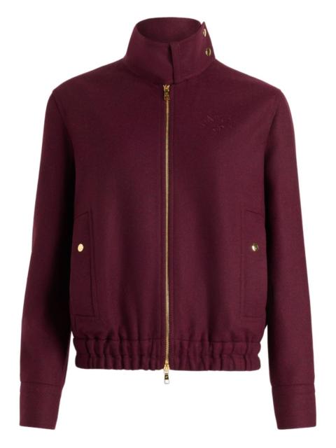 PATOU high-neck elasticated-cuffs bomber jacket
