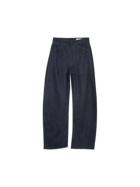 Lemaire High Waisted Curved Pants 'Denim Indigo'