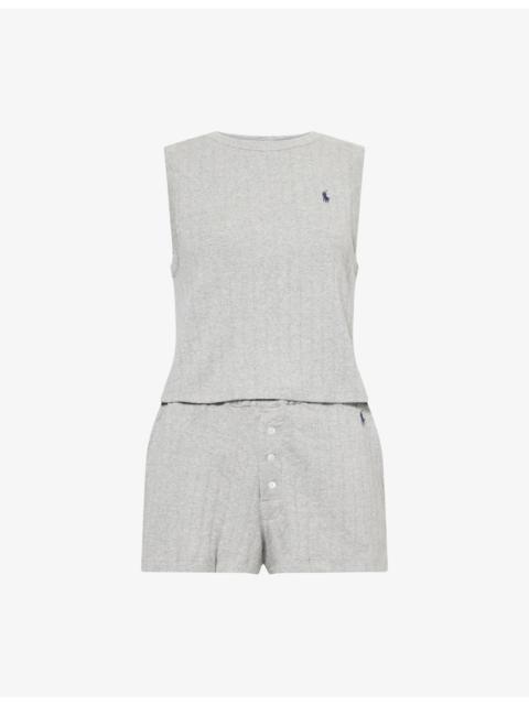 Polo Ralph Lauren Pointelle Tank and Boxer Short Cotton-Jersey Pyjama Set