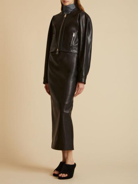 KHAITE The Gracell Jacket in Black Leather