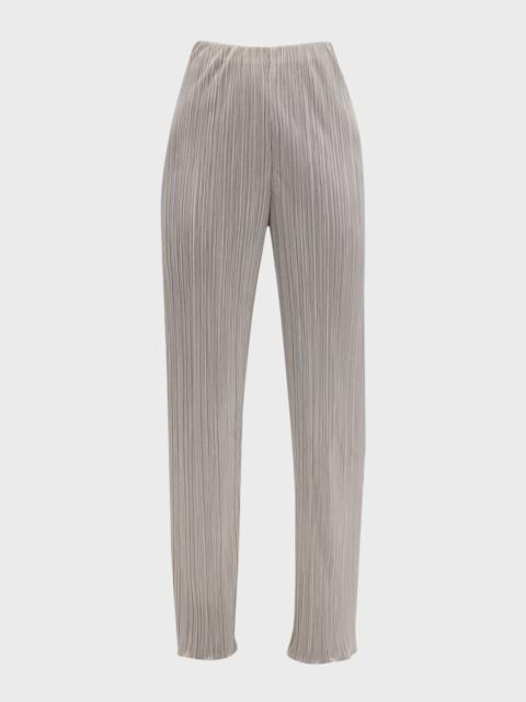 Rails Rowan High-Rise Straight-Leg Plisse Pants