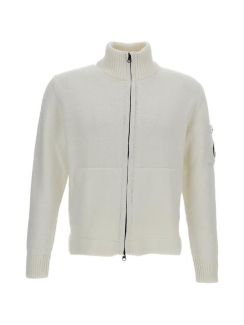 C.P. Company logo-detail zip-up cardigan