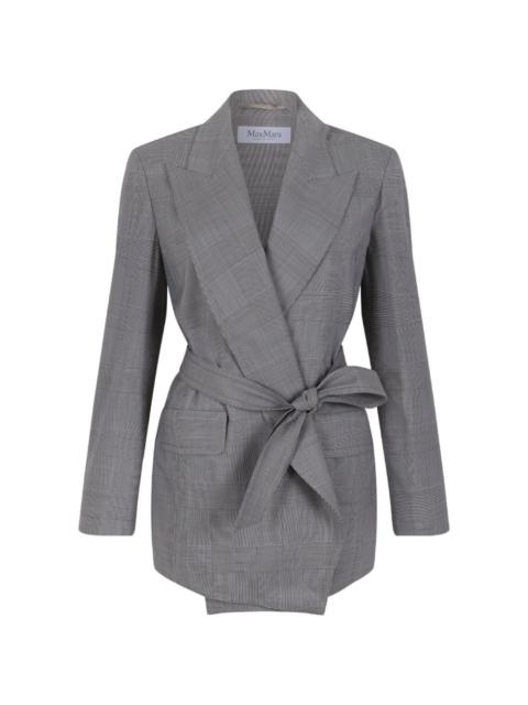 Max Mara check-pattern belted jacket