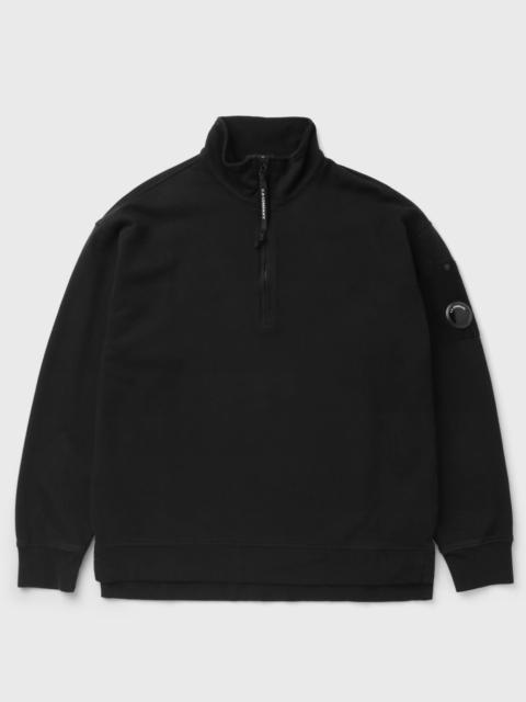C.P. Company BRUSHED AND EMERIZED DIAGONAL FLEECE MIXED BOXY CREWNECK LENS SWEATSHIRT