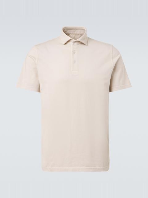 FEDELI Cotton jersey polo shirt