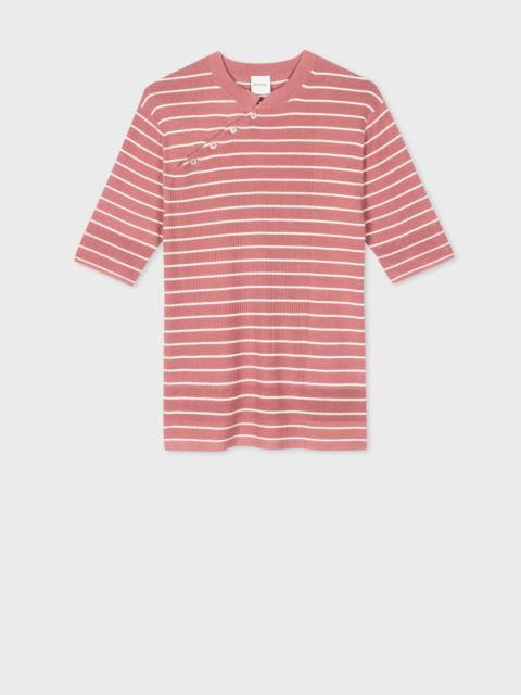Paul Smith Dusky Pink Stripe Knitted Top