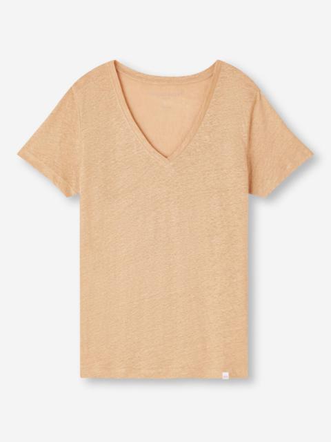 Derek Rose Women's V-Neck T-Shirt Jordan Linen Sand