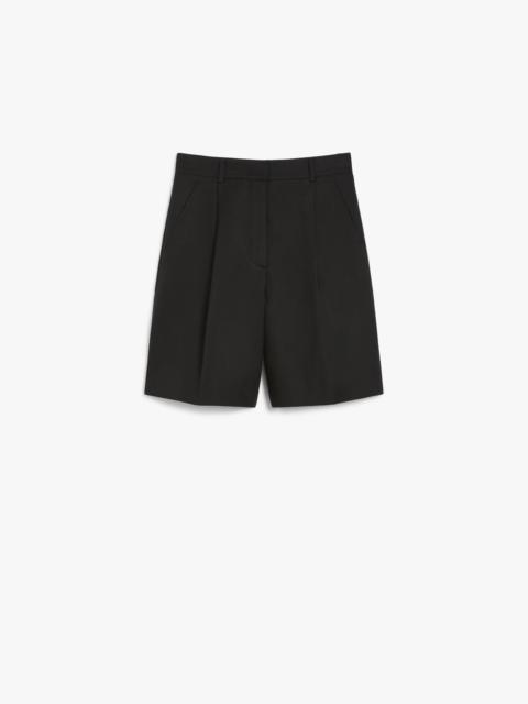 WEEKEND Max Mara ECUBA Cotton and linen flared Bermuda shorts