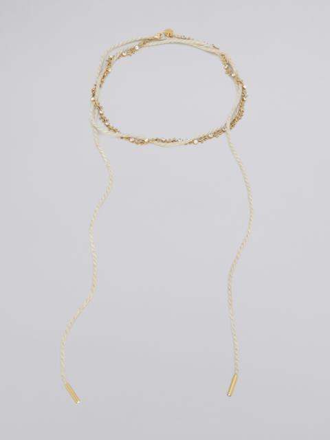 Marni SET OF TWO FOUND BRASS NECKLACES
