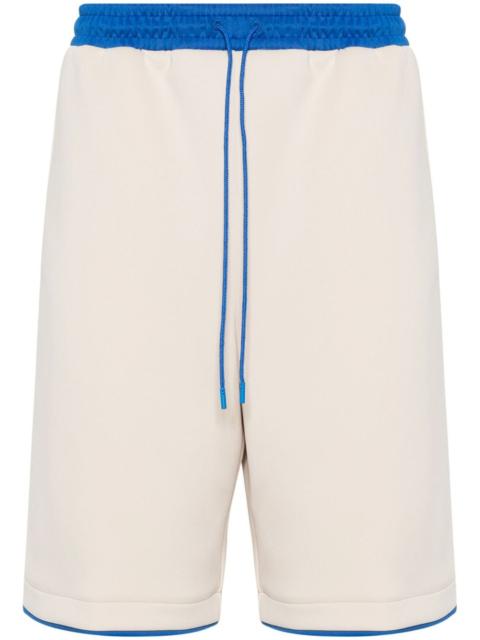 GUCCI logo-appliqué colour-block track shorts
