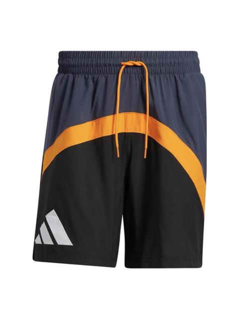 adidas adidas Galaxy Basketball Shorts 'Black Blue Orange' HE2899