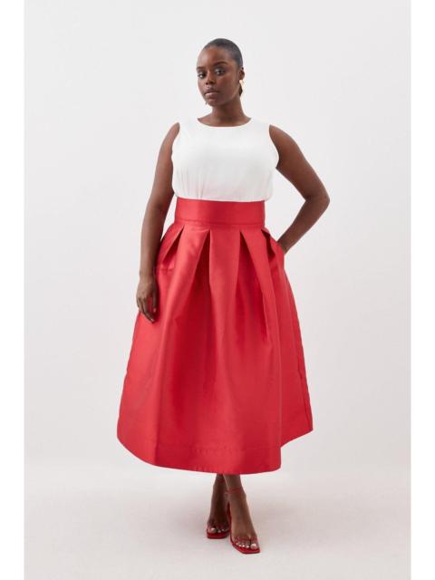 KAREN MILLEN Plus Size Twill Prom Maxi Skirt