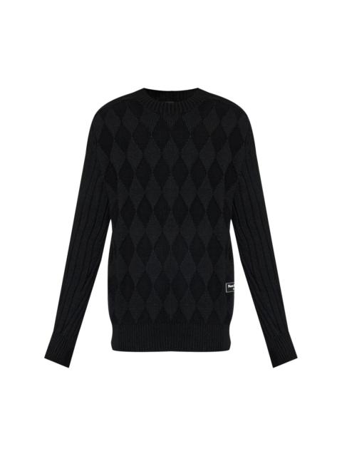 logo-patch wool jumper