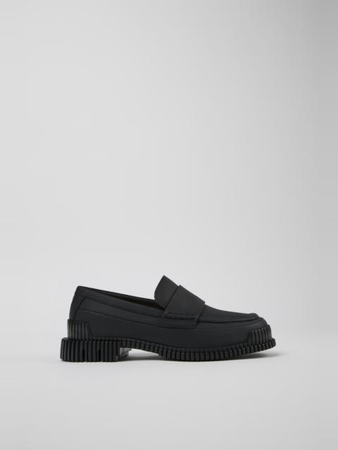 CAMPER Pix Black Leather Moccasin Ballerina for Women.