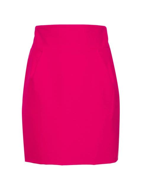 crepe mini skirt