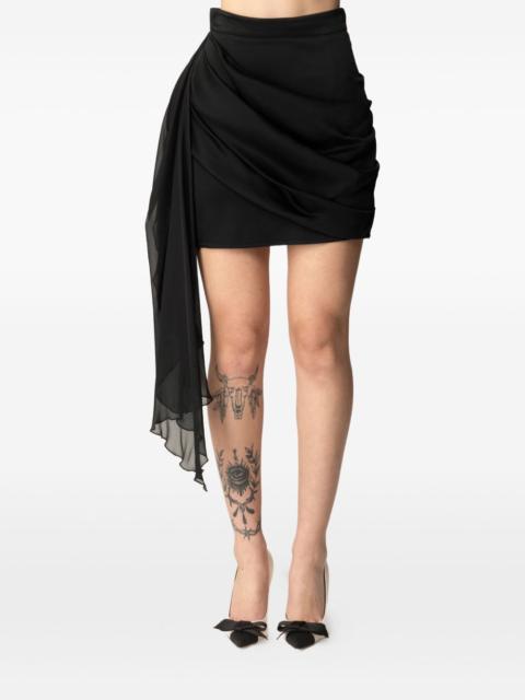 ELISABETTA FRANCHI sash-detail draped mini skirt