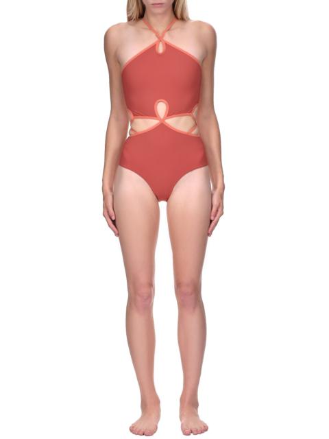 CHRISTOPHER ESBER Looped Halter Swimsuit