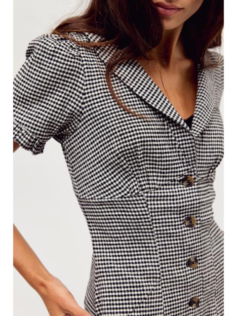 FREE PEOPLE Corrine Button Down Mini Dress