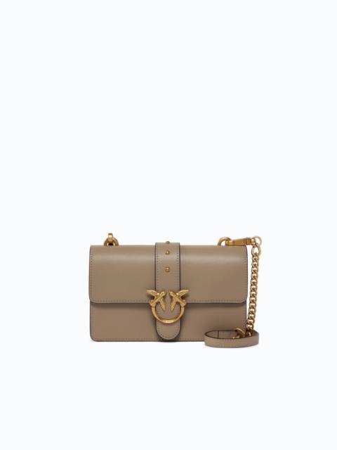 PINKO SMALL LOVE BAG ONE LEATHER SHOULDER BAG WITH NEW BUCKLE