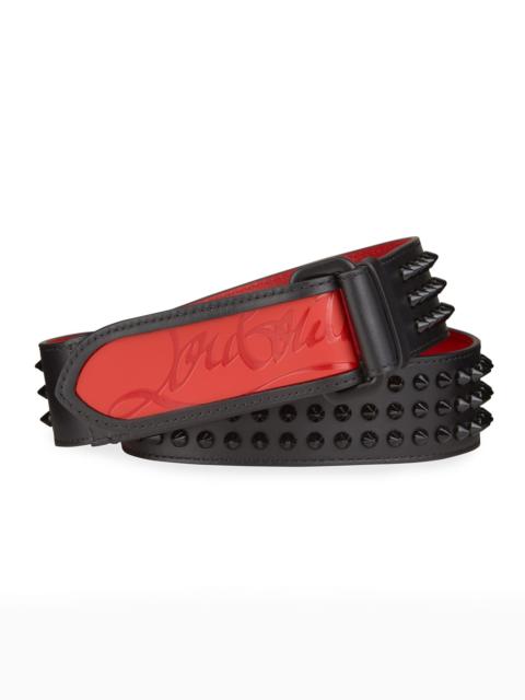 Christian Louboutin Men's Loubi Sneaker Spiked Belt
