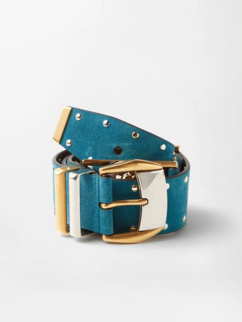 VERSACE Studded Suede Belt 4 cm