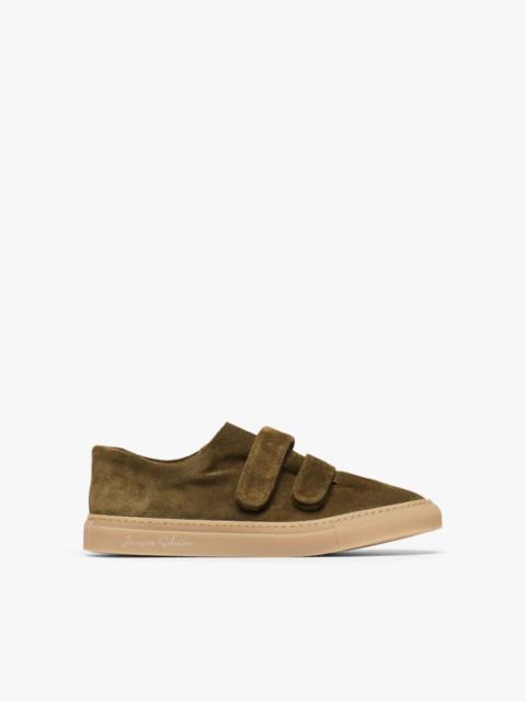 Mackintosh JACQUES SOLOVIÈRE KAHKI SUEDE VELCRO® SNEAKERS