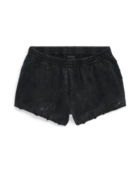 BALENCIAGA Running Shorts in Black Faded