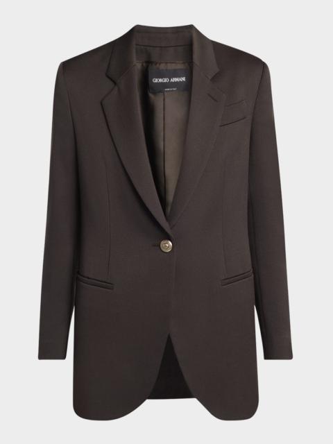 GIORGIO ARMANI Virgin Wool Single-Breasted Blazer
