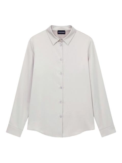 EMPORIO ARMANI satin long-sleeve shirt