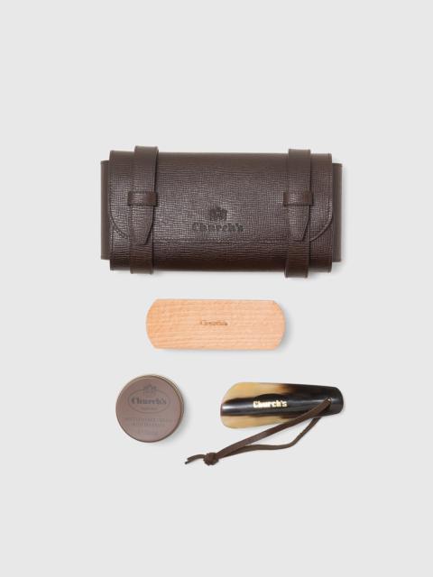 Essential shoe care cleaning kit in St James leather