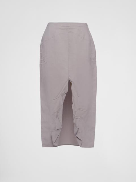 Prada Paper-based technical fabric midi-skirt